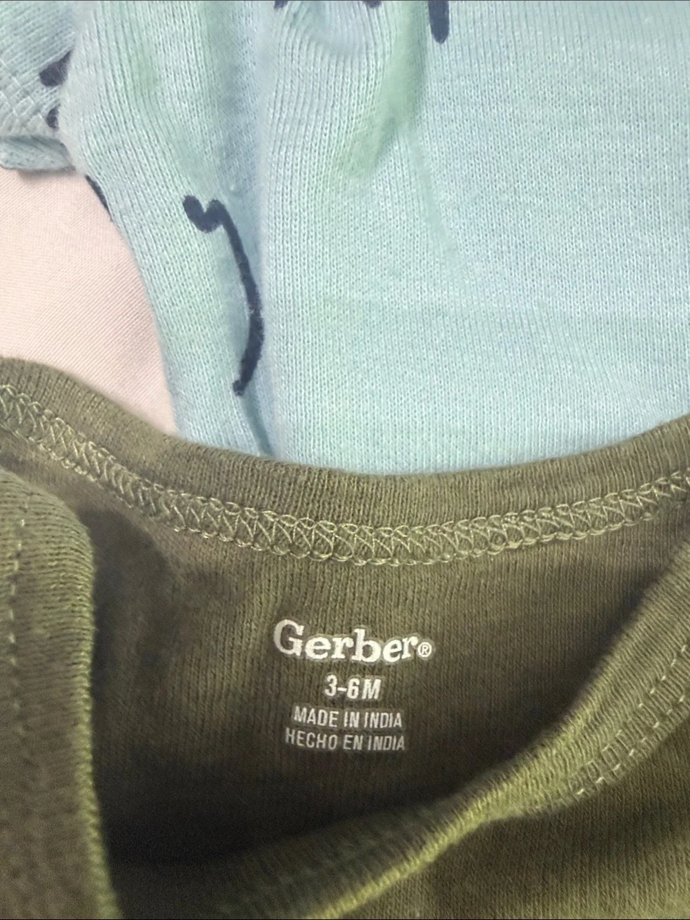 Gerber Baby Bodysuit Bundle in Blue, Green, Navy, Cream, Light Blue